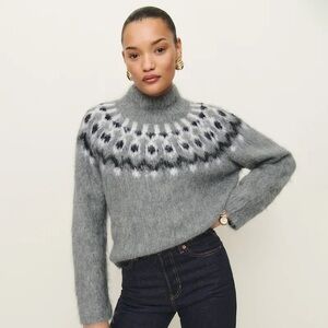 NWT Reformation Idylla Brushed Alpaca Turtleneck Sweater